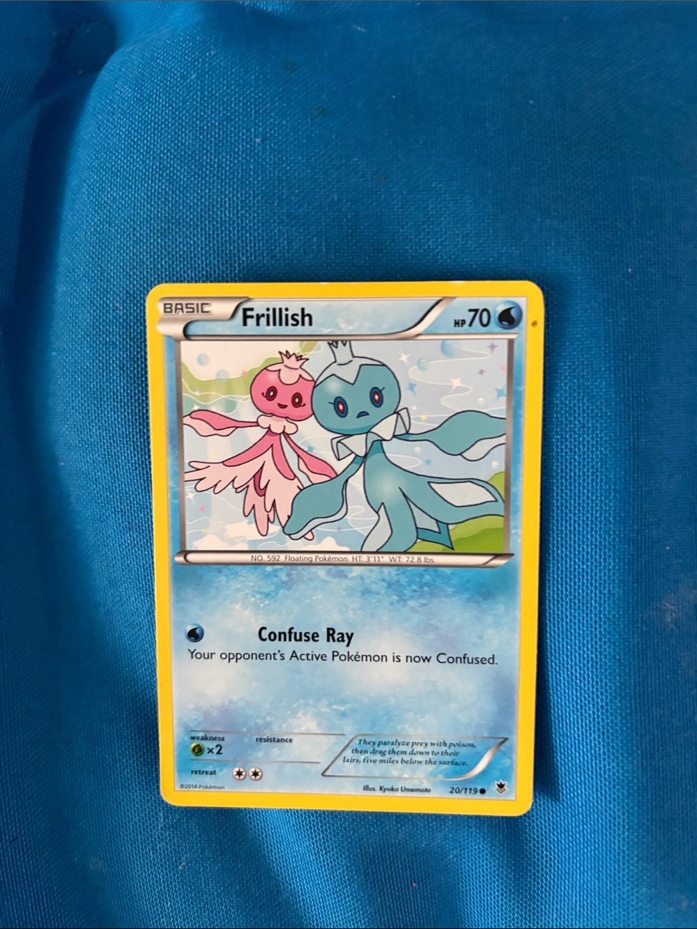 Pokémon Cards Frillish HP 70 2014 NWOTS Water Type Pokemon